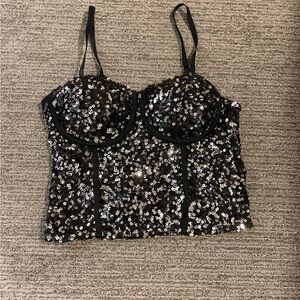Sequin Bustier Top